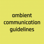 ambient guidelines | Sintesi Factory